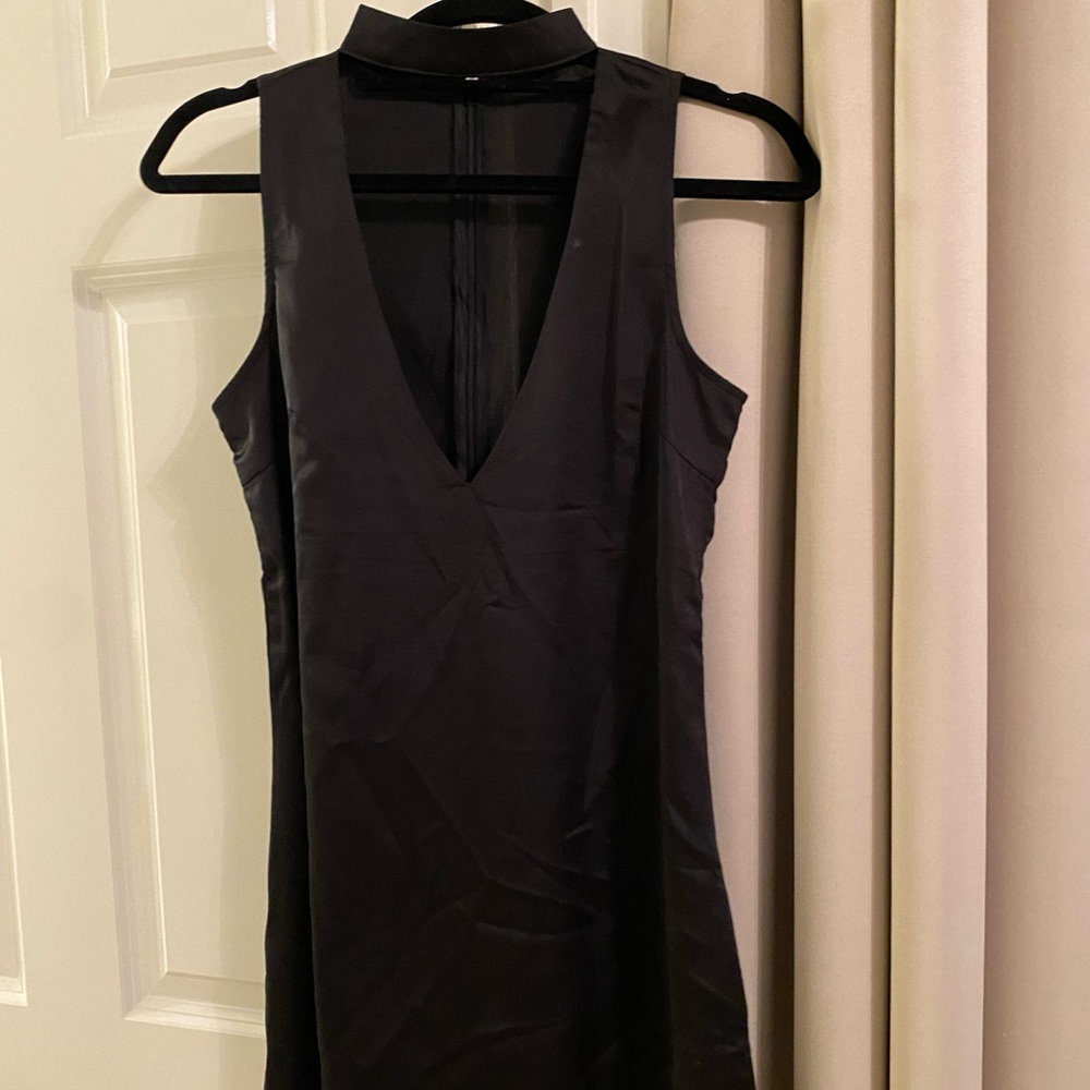 Missguided black slip dress